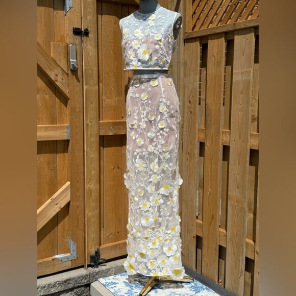 🆕 BRONX & BANCO 🧿 NWOT Jasmine White Multi Two Piece Set, Sz S / US 4 - Picture 3 of 16